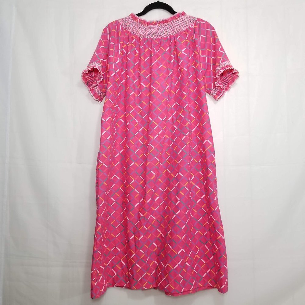 Vintage Jilandre Caftan Housedress Coral Size M - image 2
